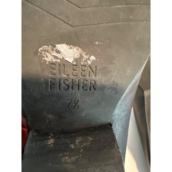 Eileen Fisher Lily Half D'Orsay Leather Black Pumps Women's Size 7.5 - Picture 13 of 13